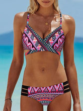 Load image into Gallery viewer, Red Fashion Women Bohemia Push-Up Padded Bra Beach Bikini
