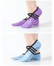 Load image into Gallery viewer, Yoga Socks Women Round Head Backless Cotton Non-Slip Bandage Sports Socks Ventilation Pilates Ballet Socks Dance Sock Slippers