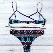 Load image into Gallery viewer, Purple Fashion Women Bohemia Push-Up Padded Bra Beach Bikini