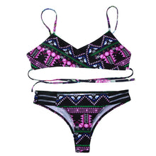 Load image into Gallery viewer, Purple Fashion Women Bohemia Push-Up Padded Bra Beach Bikini