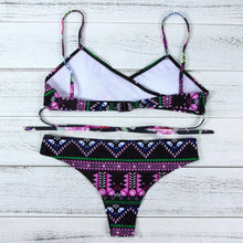 Load image into Gallery viewer, Purple Fashion Women Bohemia Push-Up Padded Bra Beach Bikini