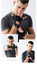 Load image into Gallery viewer, Summer men/women fitness gloves gym weightlifting cycling yoga bodybuilding training thin breathable non-slip half finger gloves