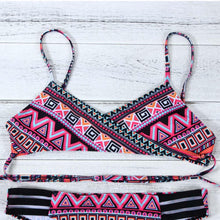 Load image into Gallery viewer, Red Fashion Women Bohemia Push-Up Padded Bra Beach Bikini