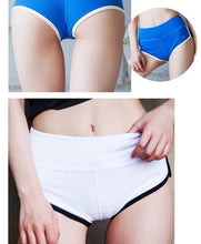 Load image into Gallery viewer, BESGO Sexy Exercise Shorts Women Slim Mini length Fold-over Waistband Pilates Running Yoga Shorts Push Up Sports Clothing