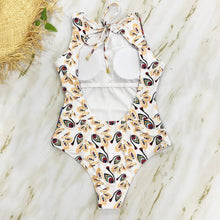Load image into Gallery viewer, Striped Women One Piece Swimsuit Swimwear Printed Summer Bathing Suit Tropical Bodysuit-1