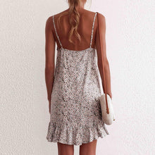 Load image into Gallery viewer, Women's Printing Beach Dress Off-Shoulder Short Sleeve Mini Dress
