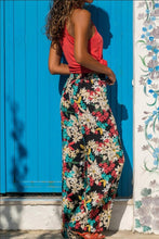 Load image into Gallery viewer, Women's Casual Pajama Boho Beach Pants Floral Print Drawstring Palazzo Lounge Wide Leg Pant pantalon femme