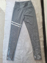 Load image into Gallery viewer, Pad Hot stamping Two Piece Suit Women Patchwork Yoga Set Sport Fitness Women Pants Leggings Push Up Yoga Pants Summer Sportswear