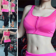 Load image into Gallery viewer, Hot Women Zipper Push Up Sports Bras Vest Underwear Shockproof Breathable Gym Fitness Athletic Running Yoga