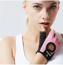 Load image into Gallery viewer, Summer men/women fitness gloves gym weightlifting cycling yoga bodybuilding training thin breathable non-slip half finger gloves