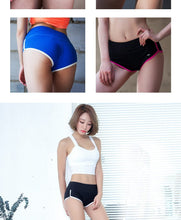 Load image into Gallery viewer, BESGO Sexy Exercise Shorts Women Slim Mini length Fold-over Waistband Pilates Running Yoga Shorts Push Up Sports Clothing