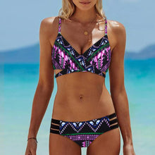Load image into Gallery viewer, Purple Fashion Women Bohemia Push-Up Padded Bra Beach Bikini