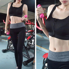 Load image into Gallery viewer, Hot Women Zipper Push Up Sports Bras Vest Underwear Shockproof Breathable Gym Fitness Athletic Running Yoga
