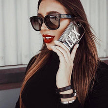 Load image into Gallery viewer, Personalized Custom Liquid Glitter Silver Name Text Soft Bumper Phone Case For iPhone