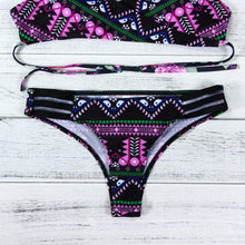 Load image into Gallery viewer, Purple Fashion Women Bohemia Push-Up Padded Bra Beach Bikini