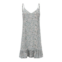 Load image into Gallery viewer, Women's Printing Beach Dress Off-Shoulder Short Sleeve Mini Dress