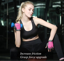 Load image into Gallery viewer, Summer men/women fitness gloves gym weightlifting cycling yoga bodybuilding training thin breathable non-slip half finger gloves -2