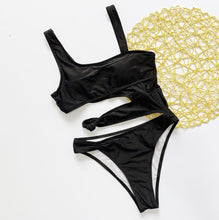 Load image into Gallery viewer, Sexy Cross Bandage One Piece Hollow Out Swimsuit