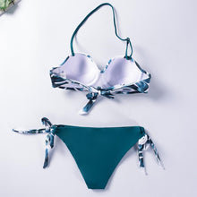 Load image into Gallery viewer, Printed Flowers Sexy Solid Color Bikini Women Swimwear Bandeau Biquini Swimsuit Female Bathing Suit Push Up Bikini Set Beachwear