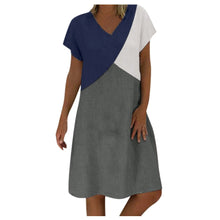 Load image into Gallery viewer, Fashion Geometric Women Casual Short Sleeve Vintage Elegant Dresses