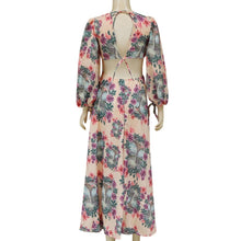 Load image into Gallery viewer, Fashion Women Maxi Dress Boho Style Long Sleeve Sundress Autumn Casual Floral Print Camouflag Skull Print Party Dress vestidos