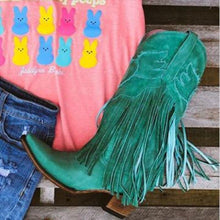 Load image into Gallery viewer, Boho Women Bohemia Style Gladiator Motorcycle Boots Fringed Cowboy Autumn Women Tassel Shoes