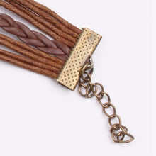 Load image into Gallery viewer, 4 Pcs/Set Charm Leather Bracelet Tree Of Life Brown Rope Bracelet Women Men Yoga Bangles Jewelry Accessories Christmas Gift