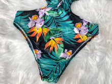 Load image into Gallery viewer, 2020 Women Summer Sexy Swimsuit Blue Print Cutout One Piece Jumpsuit