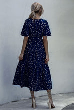 Load image into Gallery viewer, Dot Print V Neck Women Boho Style Summer Beach Long Dress