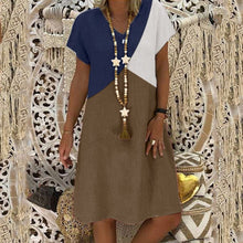 Load image into Gallery viewer, Fashion Geometric Women Casual Short Sleeve Vintage Elegant Dresses