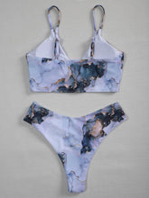 Load image into Gallery viewer, 2021 New Print Sport Bandeau Push Up Bikinis Sexy Marble Women Swimsuit High Waist Swimwear Women Bathing Suit Beach Wear