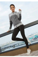 Load image into Gallery viewer, Splice Color Gym Workout Jackets Women Quick Dry Yoga Seamless Sport Fitness Coat Outwear Zipper Training Running Jacket Women's
