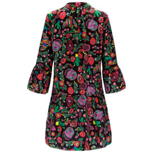 Load image into Gallery viewer, Women's Dresses Plus Size Loose Print Long Sleeve V-Collar Button Mini Dress