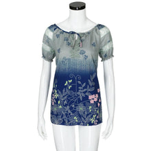 Load image into Gallery viewer, Womens Lace Blouses Summer Short Sleeve Tops Loose Shirt