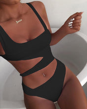 Load image into Gallery viewer, Sexy Cross Bandage One Piece Hollow Out Swimsuit