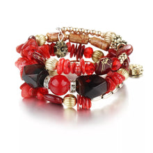 Load image into Gallery viewer, Bohemian Colorful Stone Long Bracelet Multilayer Rhinestone Bead Bracelet for Women Men