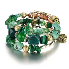 Load image into Gallery viewer, Bohemian Colorful Stone Long Bracelet Multilayer Rhinestone Bead Bracelet for Women Men