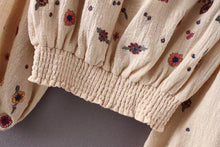 Load image into Gallery viewer, Embroidered Puff-sleeves Blouses&Shirts Top