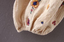 Load image into Gallery viewer, Embroidered Puff-sleeves Blouses&Shirts Top