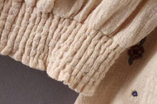 Load image into Gallery viewer, Embroidered Puff-sleeves Blouses&Shirts Top