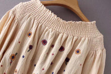 Load image into Gallery viewer, Embroidered Puff-sleeves Blouses&Shirts Top