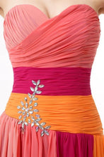 Load image into Gallery viewer, Colorful Strapless Floor Maxi Dress