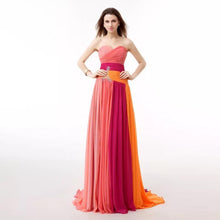 Load image into Gallery viewer, Colorful Strapless Floor Maxi Dress
