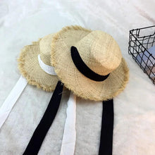 Load image into Gallery viewer, Handmade Weave Raffia Sun Hats For Women Summer Women Outdoors Sunshade Straw Hat Beach Hat Foldable Hat