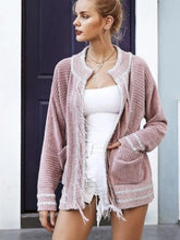 Load image into Gallery viewer, Loose Sweater Fashion Vintage Chenille Crew Neck Cardigan