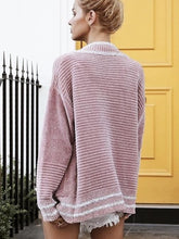 Load image into Gallery viewer, Loose Sweater Fashion Vintage Chenille Crew Neck Cardigan