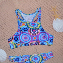 Load image into Gallery viewer, Totem Circle Print Bikini Patch Swimwear Beach Swimsuit Bathing Suits Bikini