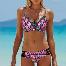 Load image into Gallery viewer, Purple Fashion Women Bohemia Push-Up Padded Bra Beach Bikini