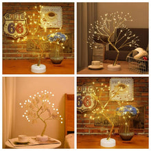 Load image into Gallery viewer, LED Night Light Mini Christmas Twinkling Tree Copper Wire Garland Lamp For Holiday Home Kids Bedroom Decor Luminary Fairy Lights