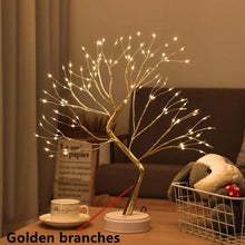 Load image into Gallery viewer, LED Night Light Mini Christmas Twinkling Tree Copper Wire Garland Lamp For Holiday Home Kids Bedroom Decor Luminary Fairy Lights